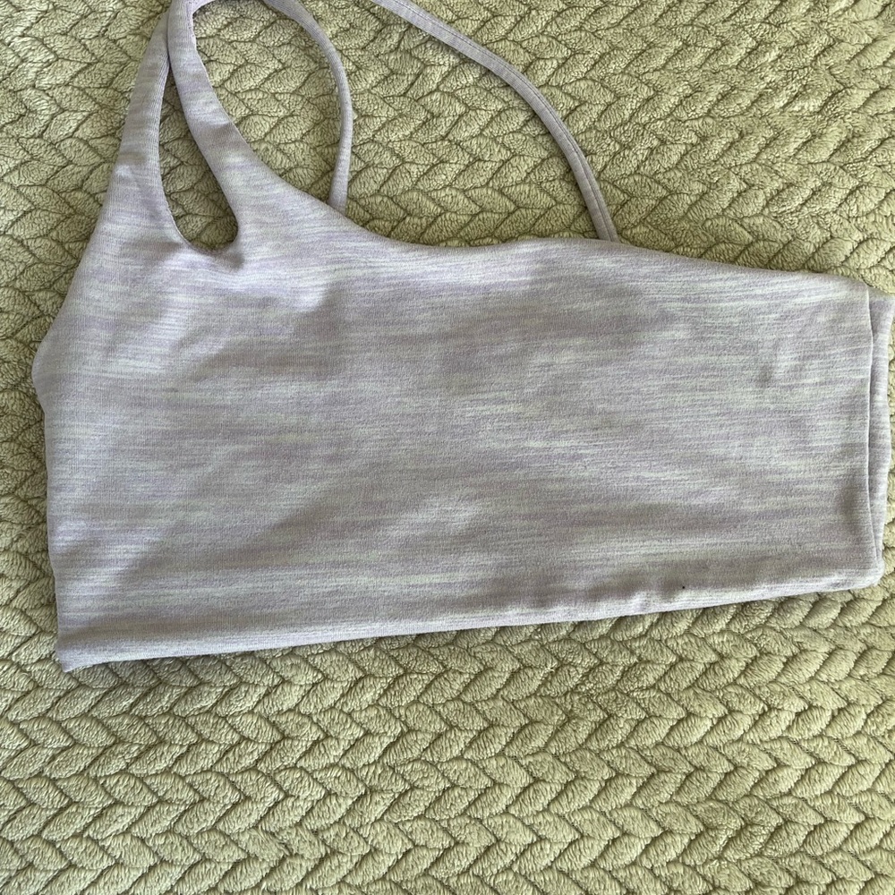 One-Shoulder Bralette in Pale Lavender